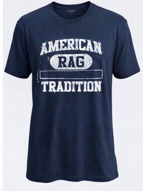 American Rag Men’s Graphic T-Shirt XL Navy Blue “Tradition” New w/ Tags